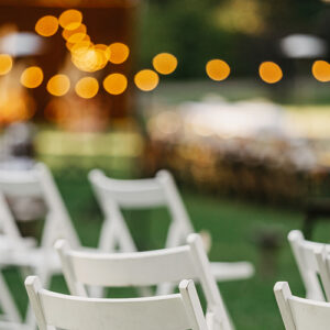 Event Chairs And Lights Set Up_