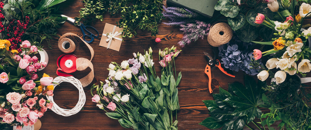 Florist Work Area From Above