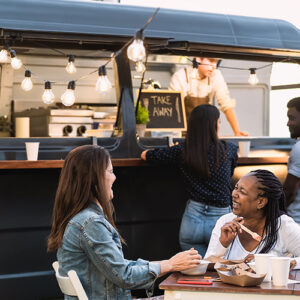 Food Truck Serving Guests