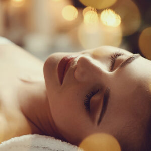 Lady Laying In A Salon