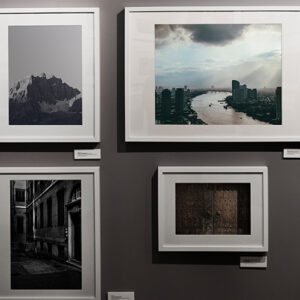 Lady Looking At Art In A Gallery