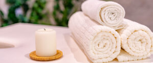 Massage towels and Candle