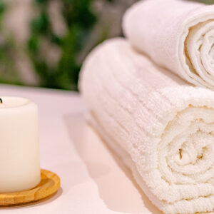 Massage towels and Candle