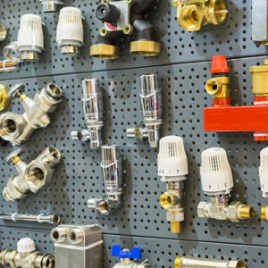 Plumbing Supplies On A Wall