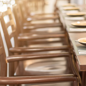 Restaurant Chairs At A Bar