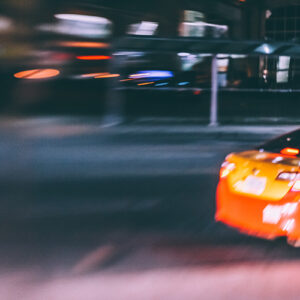 Taxi At Night On The Streets