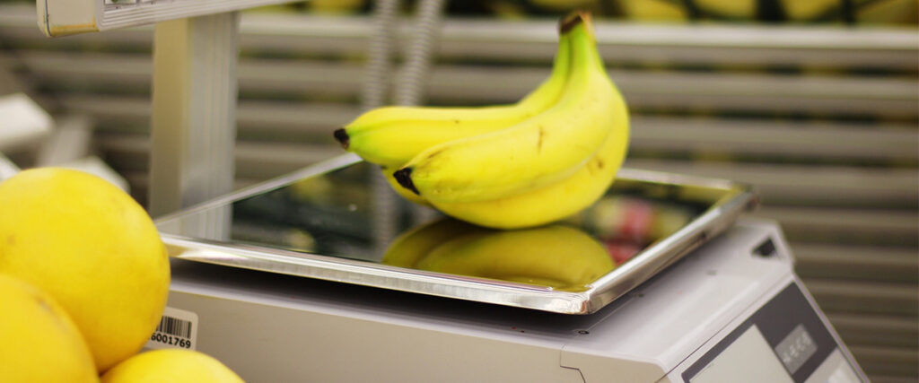 Bananas On A Supermarket Scale