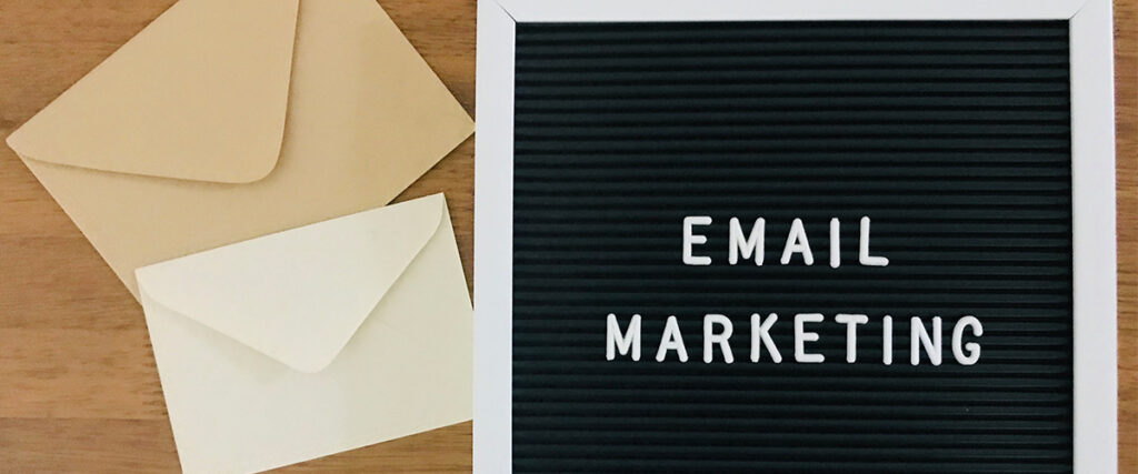 Email Marketing Sign And Envelopes