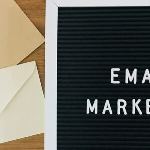Email Marketing Sign And Envelopes