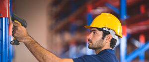 Factory Worker Scanning Barcodes