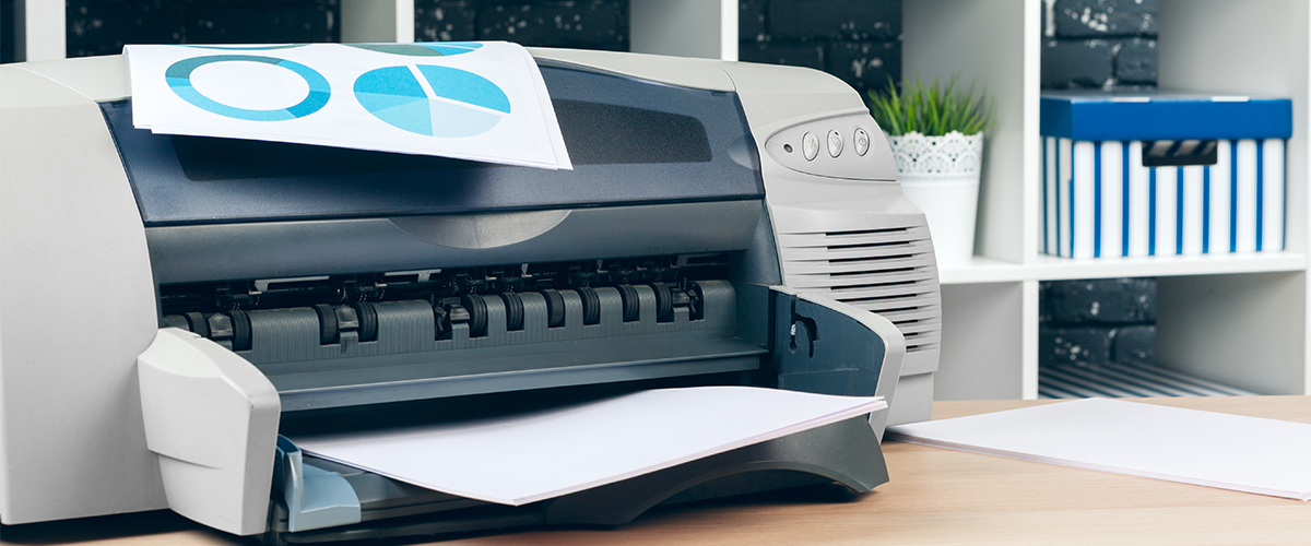 Office Printer On A Desktop