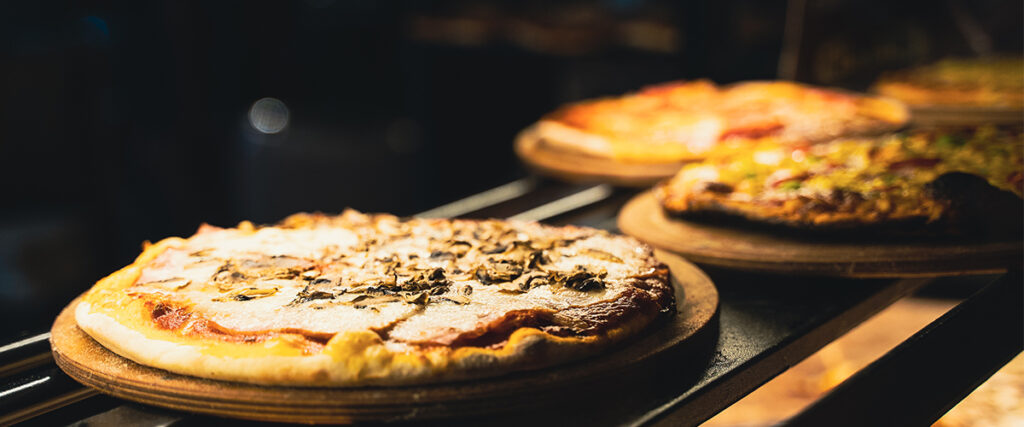 Pizza In A Heated Display