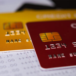 Two Credit Cards On A Spreadsheet