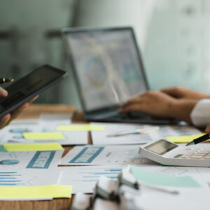 Two Business Men At Work At A Table