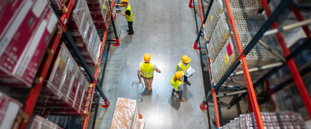 Warehouse Aerial View Interior