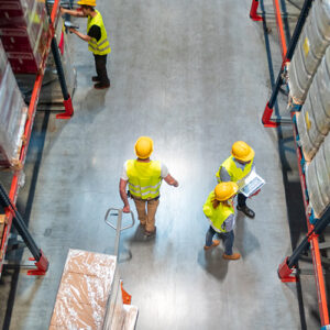 Warehouse Aerial View Interior