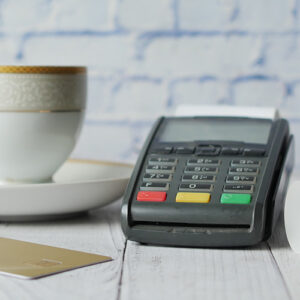 Cafe Receipt Printer On Table